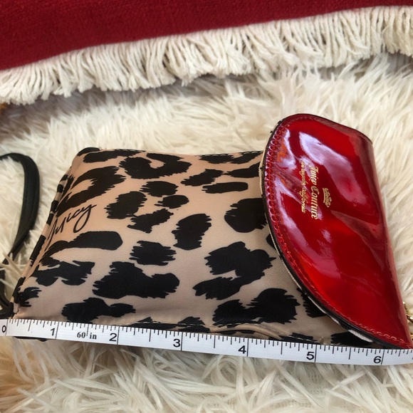 Vintage Juicy Couture Small Crossbody Date Night Party Bag Leopard & Red Patent - Picture 9 of 17